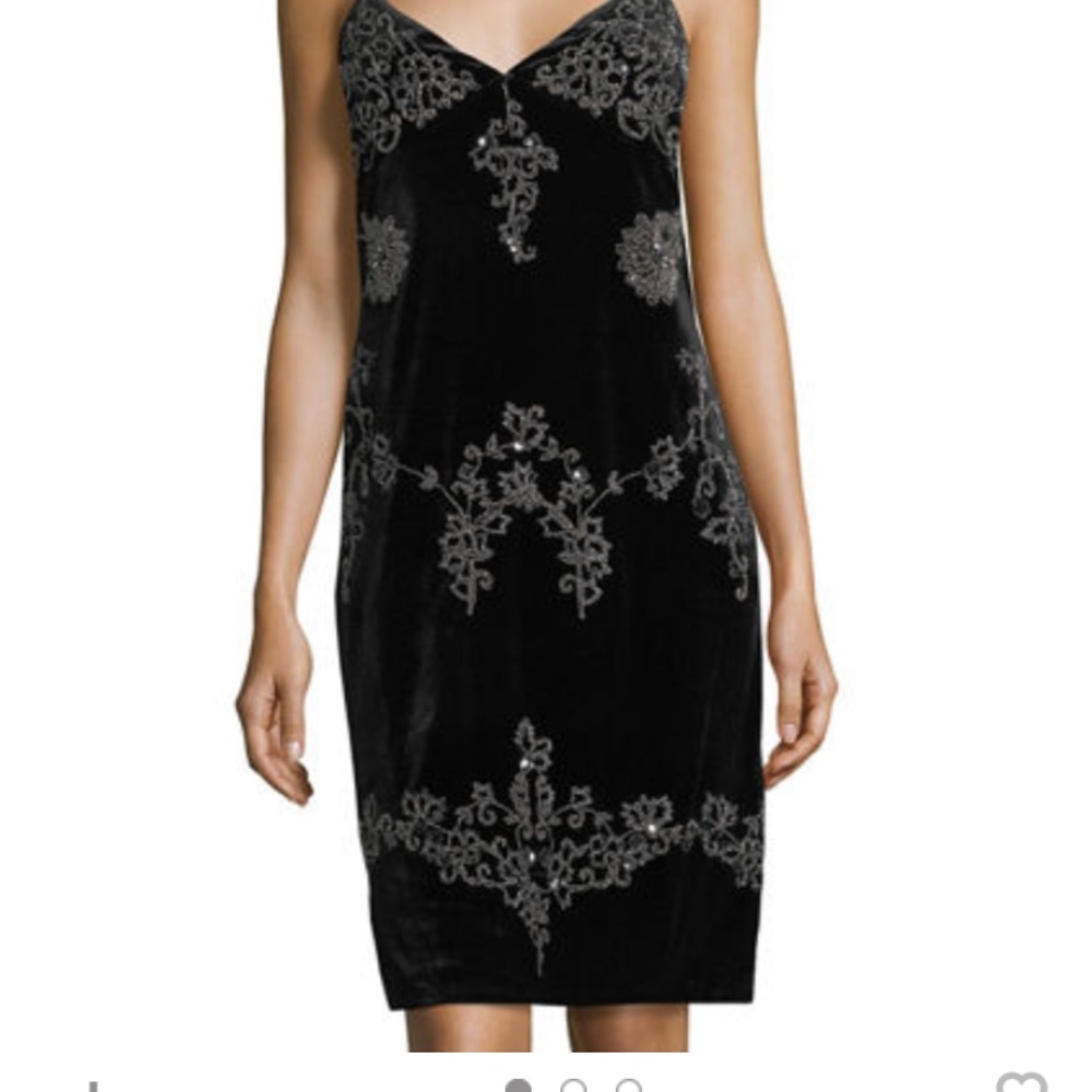 Velvet little black dress NWOT!